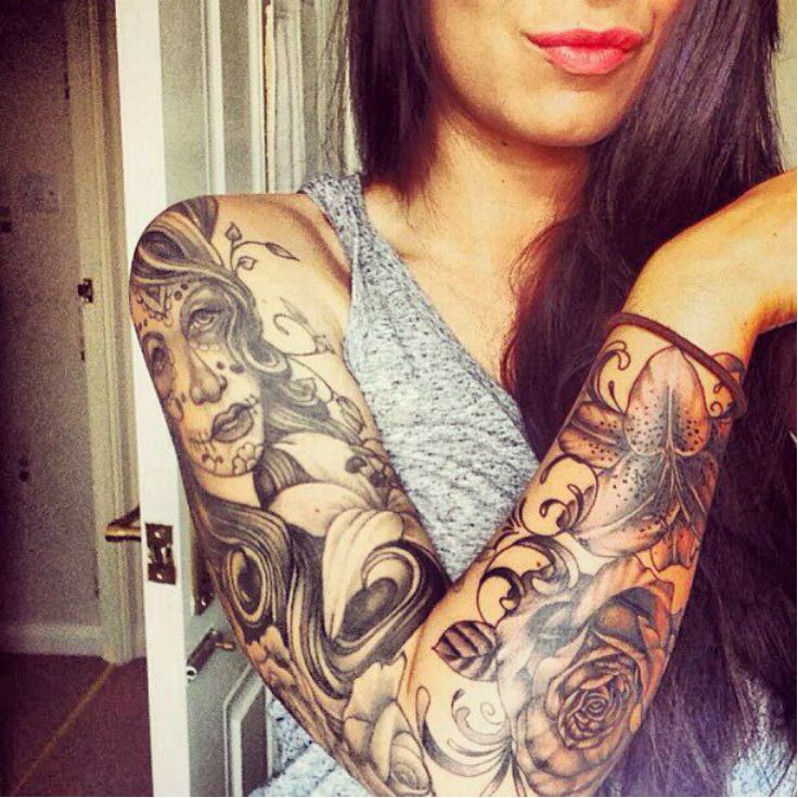 arm sleeve tattoo women｜TikTok Search